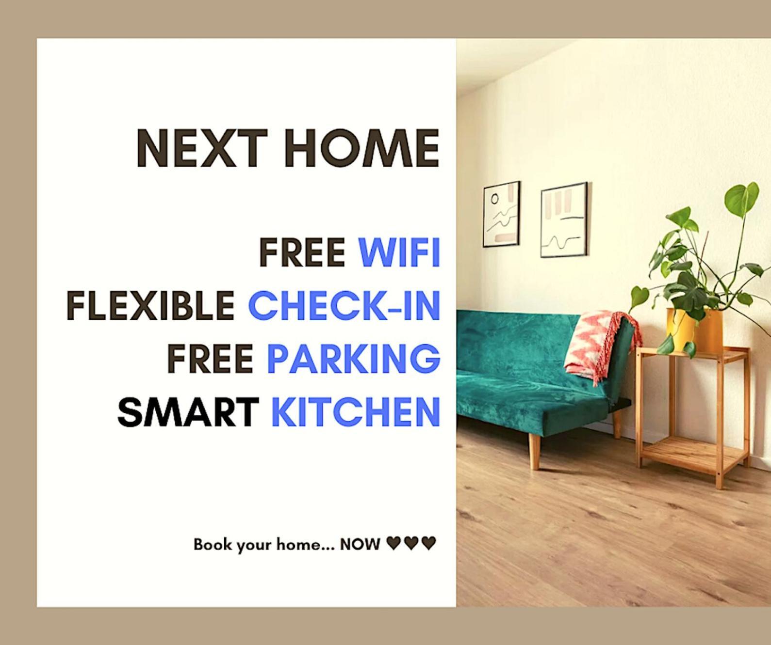 Next Home - Free Parking & Wifi - Badewanne Дуйсбург Экстерьер фото